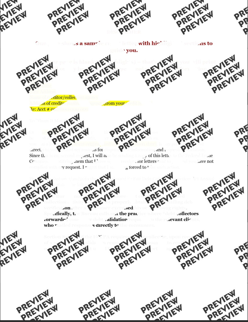 Repo Letter #1 {Vehicle}