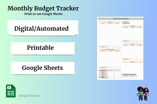 Monthly Budget Sheet | Digital
