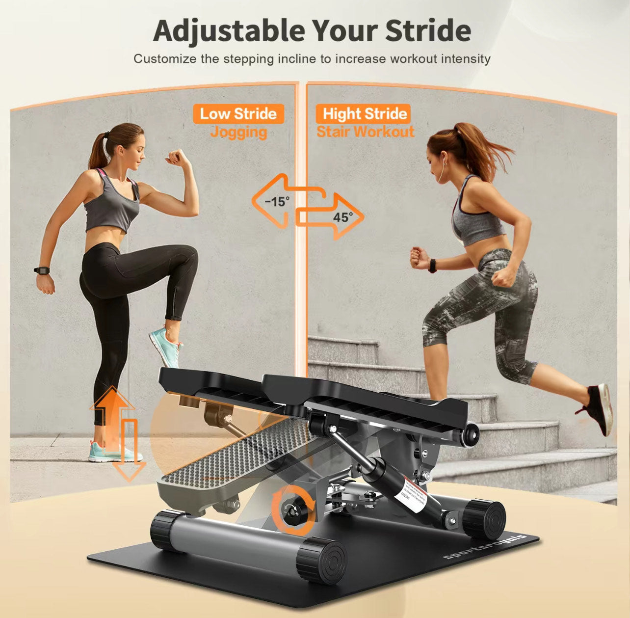 Twisting Stepper w/Resistance Bands