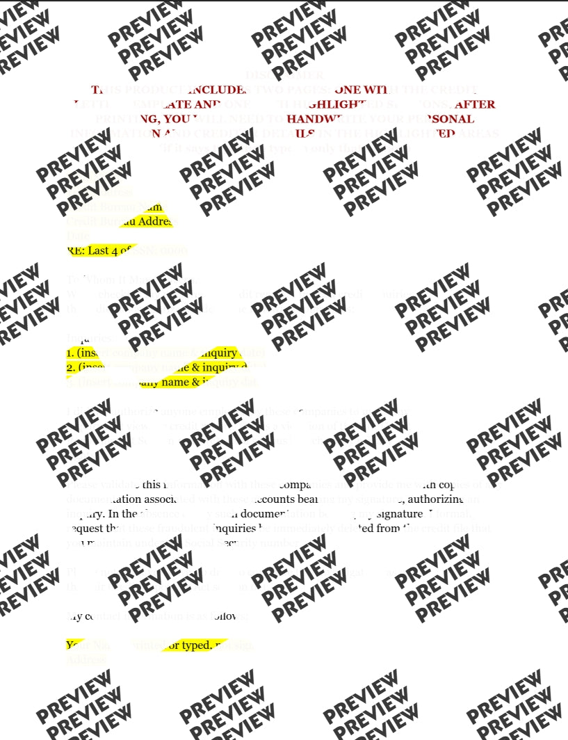 Inquiry Removal Letter 1