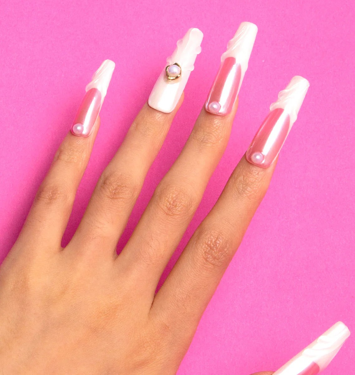 The White Handmade Coffin Nails