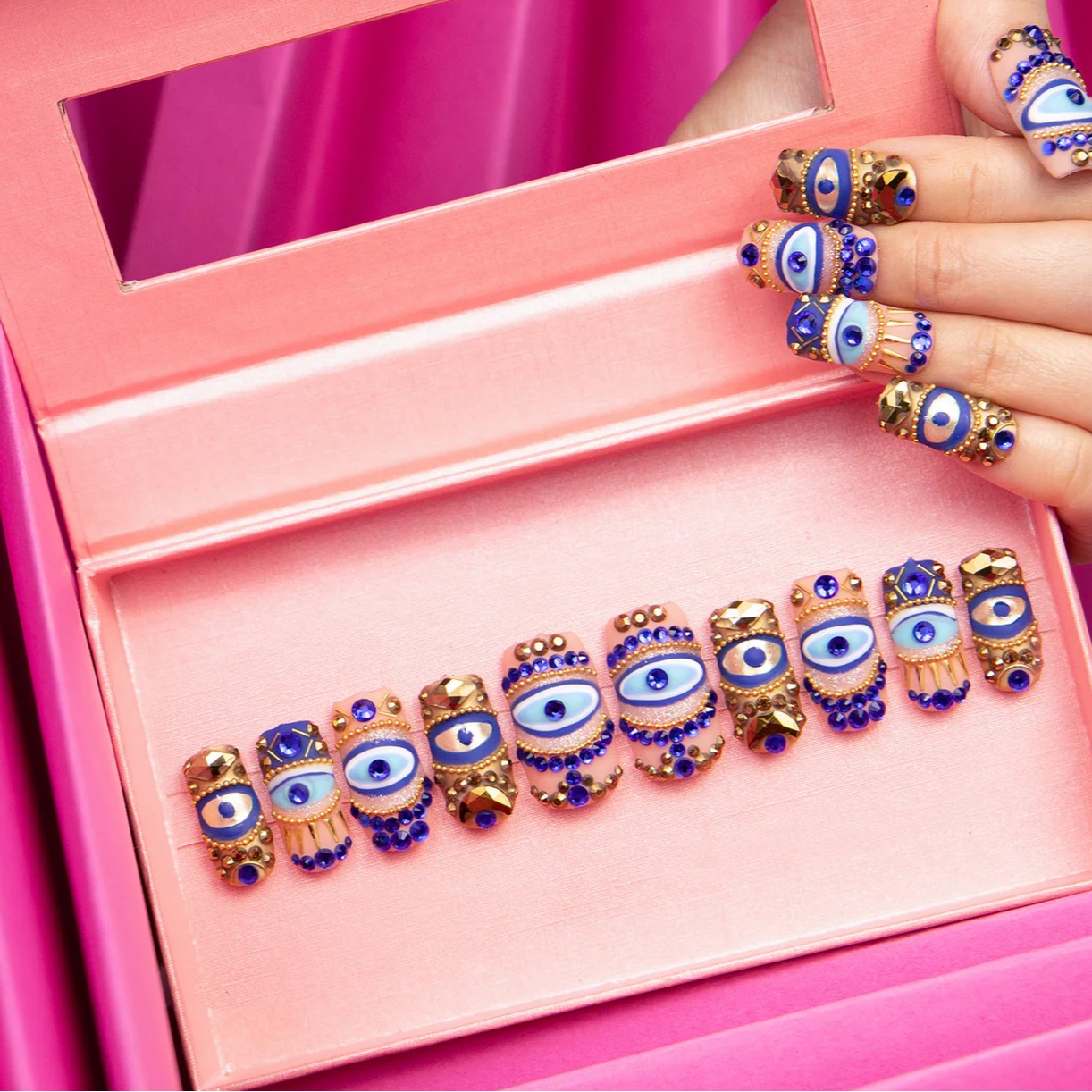 Spiritual Beacon Handmade Square Nails